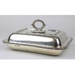 Entrée Dish aus Silber, Sheffield 1930, Warmhalteschale mit Deckel, rechteckige Form, mit
