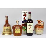 Vier Flaschen Whisky, Schottland, Kanada u. USA, 2. H. 20. Jh.: Ye Whisky of Ye Monks, Donald