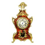 Boulle-Uhr, um 1900, Holzgehäuse mit vegetabil ornamentierter Bronze mit Resten von Vergoldung sowie