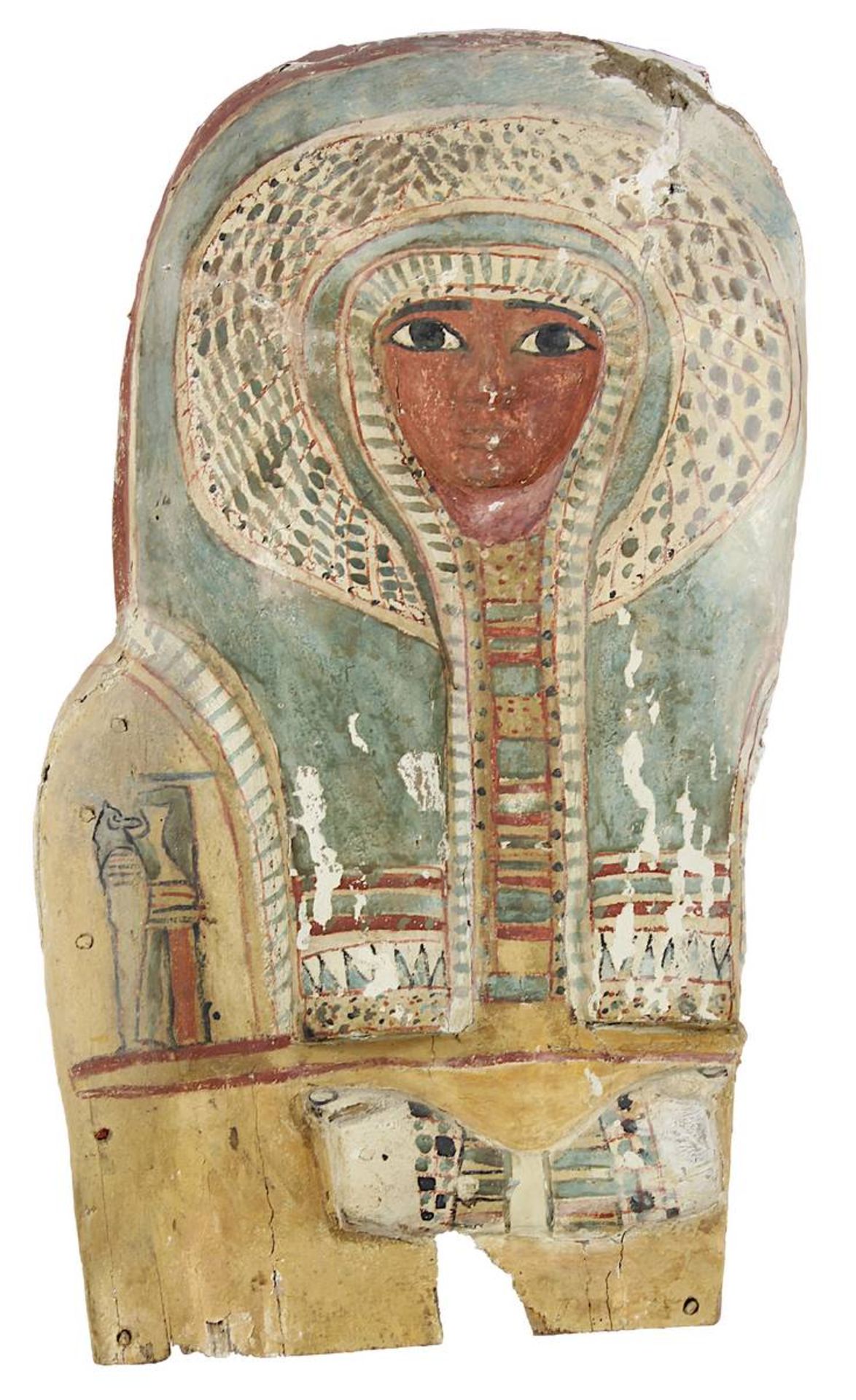 Ägyptische Sarkophag-Maske, spät-ptolemäisch, griechisch-römisches Ägypten ca. 6.-2. Jh. v. Chr.,