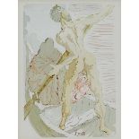 Dali, Salvador (Figueres 1904 - 1989 Figueres), Charon überquert den Acheron, Illustration zu Dantes