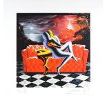 Kostabi, Mark (geb. Los Angeles 1960), Street Art u. Urban Art Künstler, "Yesterday and Tomorrow",