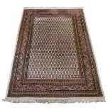 Teppich, Indien, Herati 2. H. 20. Jh., beiger Fond, mit durchgängiger stilisierter floraler