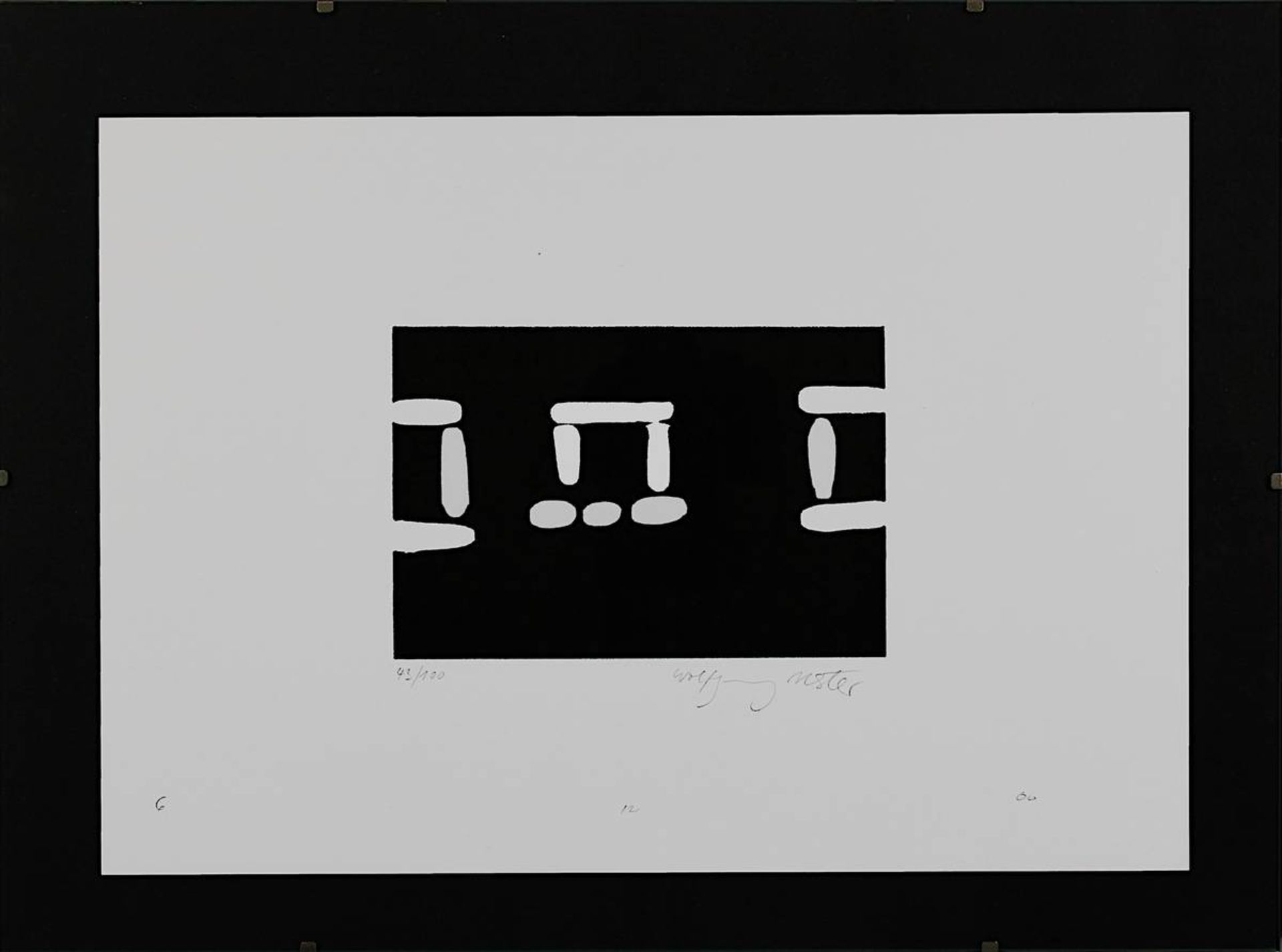 Nestler, Wolfgang (geb. Gershausen 1943), 11 Linolschnitte, jeweils Komposition ohne Titel, alle - Bild 3 aus 8