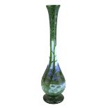 De Vez Jugendstil-Vase mit Landschaftsdekor, Cristallerie de Pantin Stumpf, Touvier, Viollet & Cie,