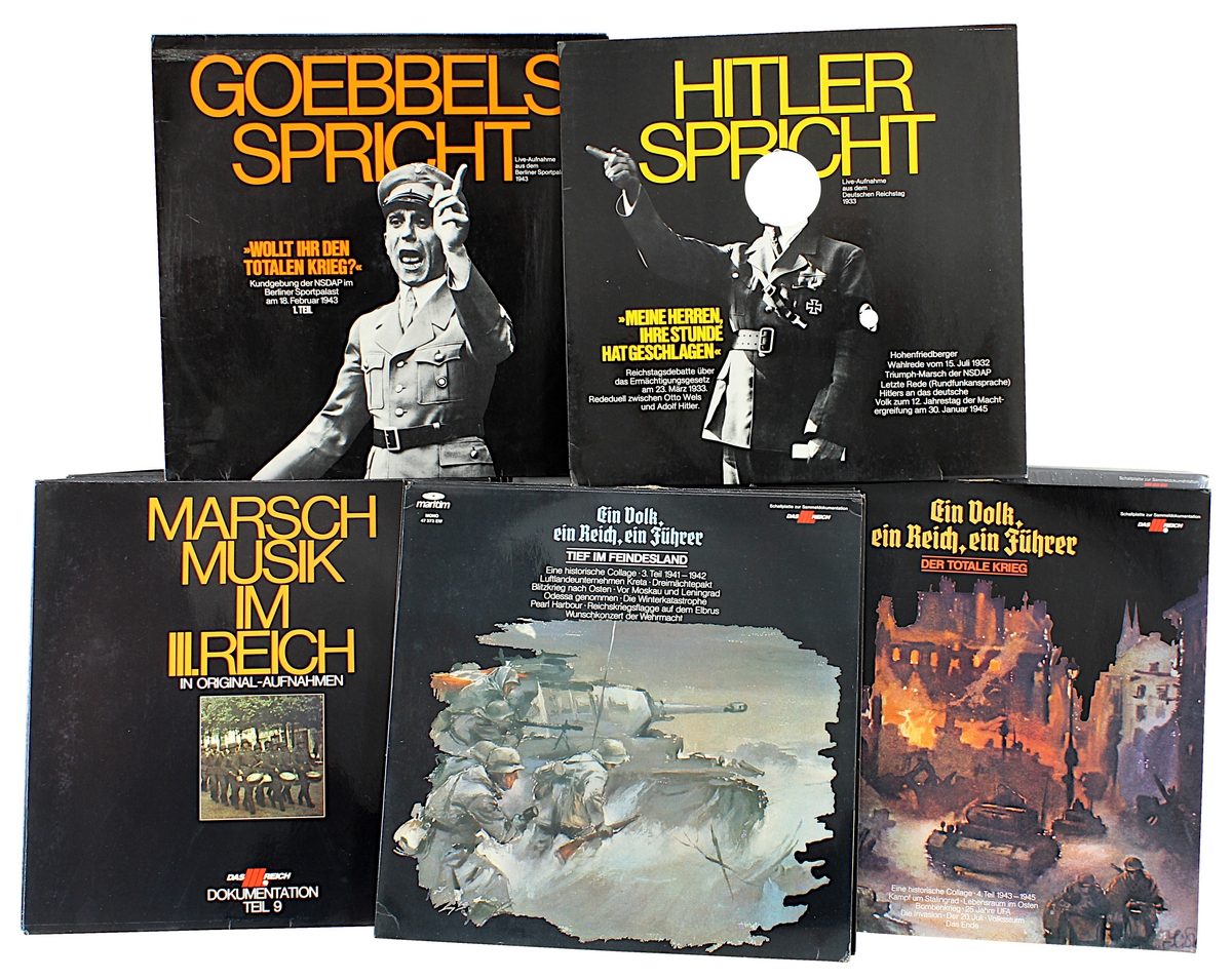 Sammlung Schallplatten u. Schriften zum III Reich, 2. H. 20. Jh.: "Ein Volk ein Reich ein Führer",