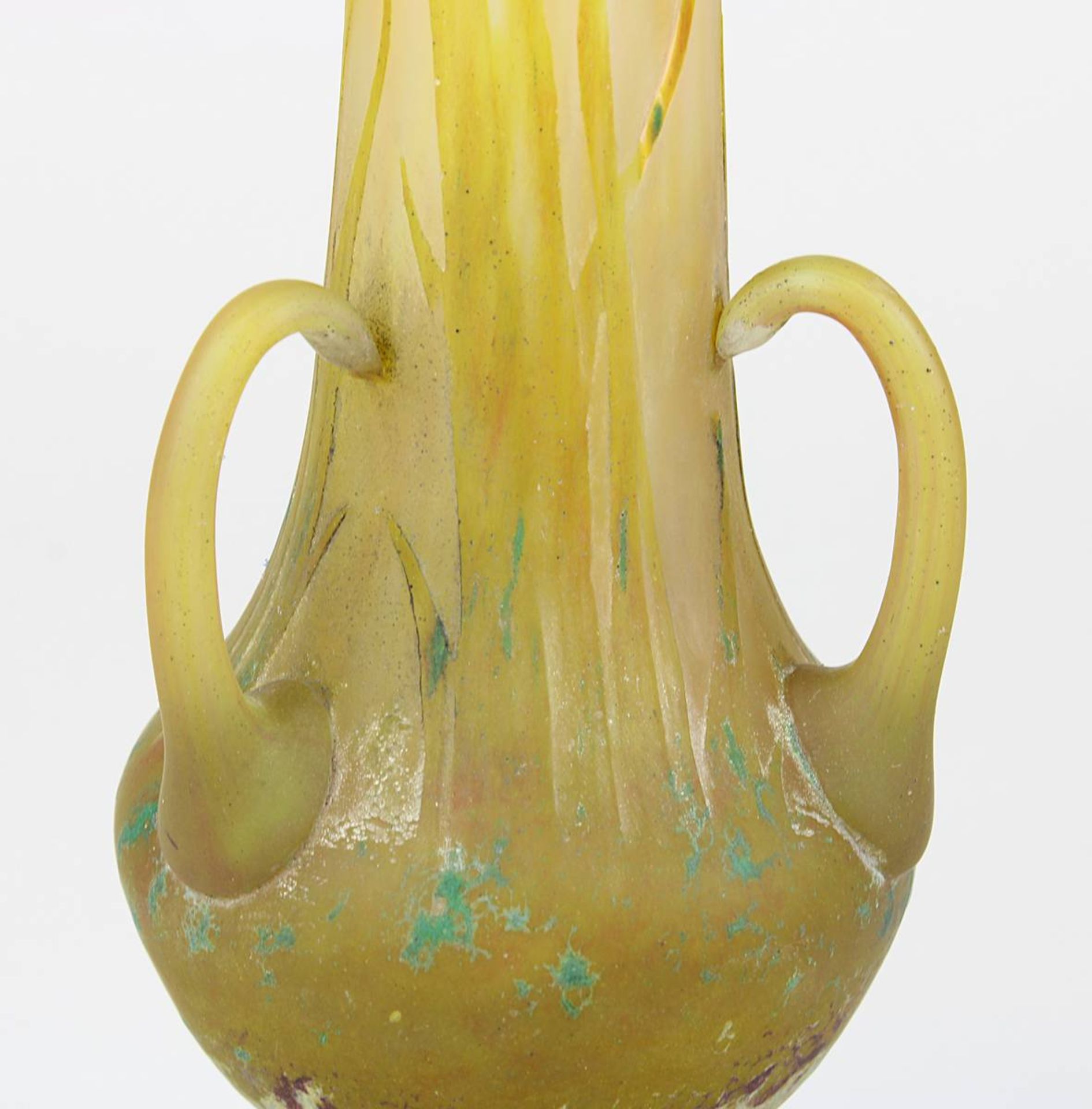 Daum Jugendstil-Vase Freesias, Nancy 1910 - 12, Entwurf wohl Henry Bergér, Luxusglas-Serie, Modell - Bild 3 aus 12
