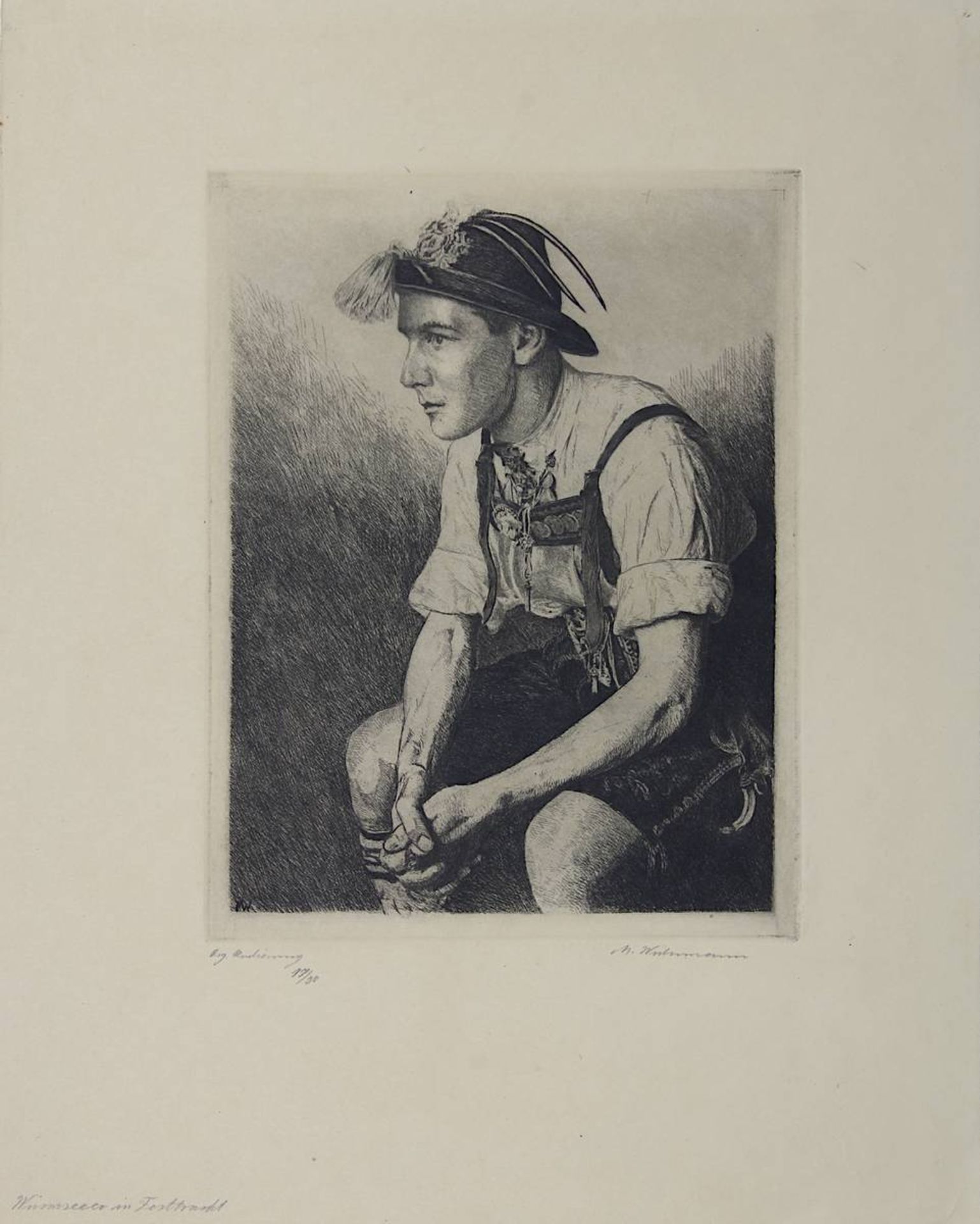 Widemann, Max, Künstler 1. Drittel 20. Jh., ansässig in Seeshaupt, 7 Radierungen: "Würmseer in - Image 8 of 8