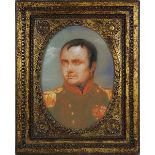 Porträtmaler 19. Jh., Napoleon I, als Schulterstück in Uniform mit Orden, Pastellkreide, 29,5 x 21