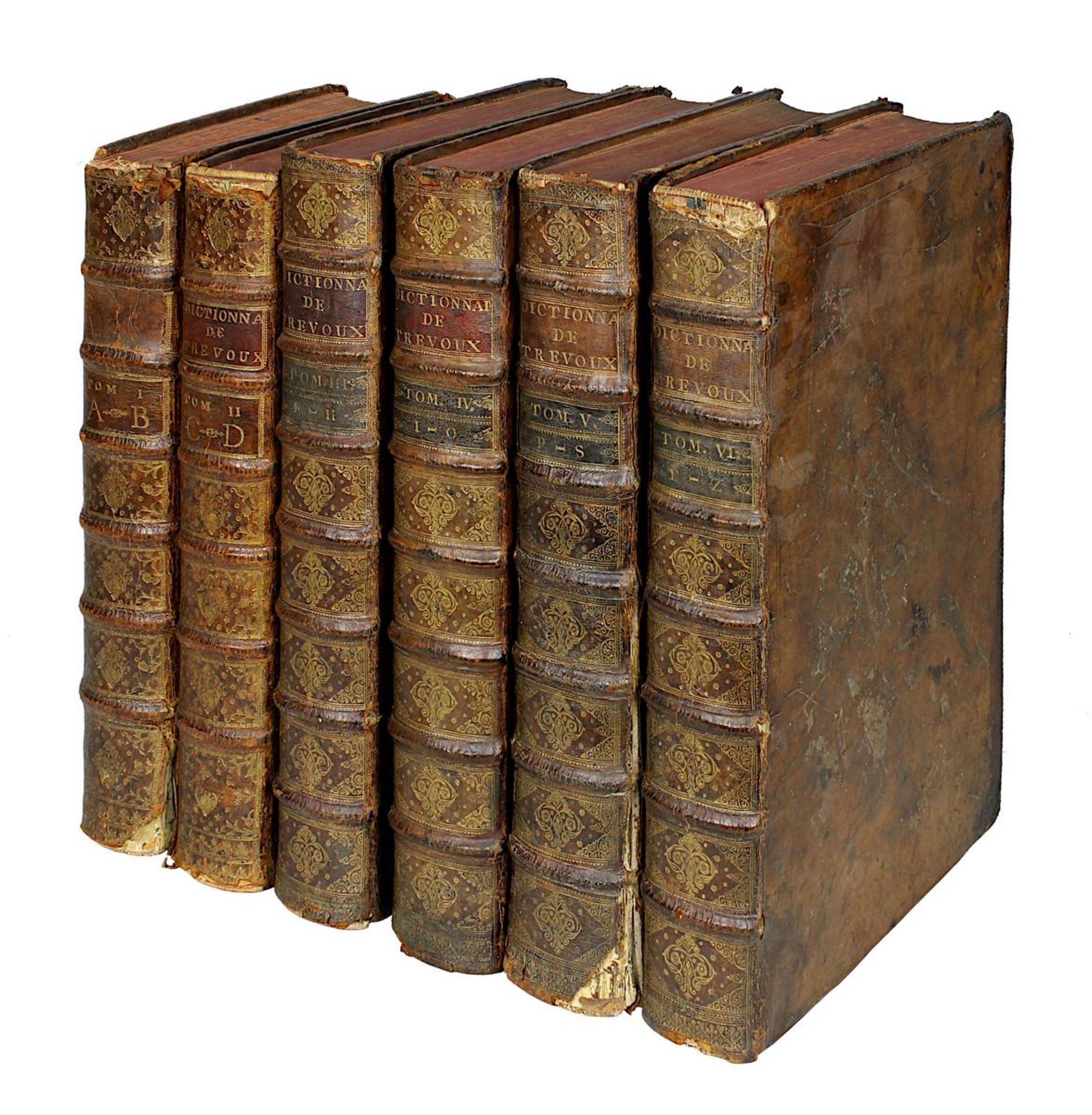 "Dictionnaire Universel Francois et Latin ..." - Dictionnaire de Trévoux, 6 Bände, Paris u. Nancy - Image 2 of 2