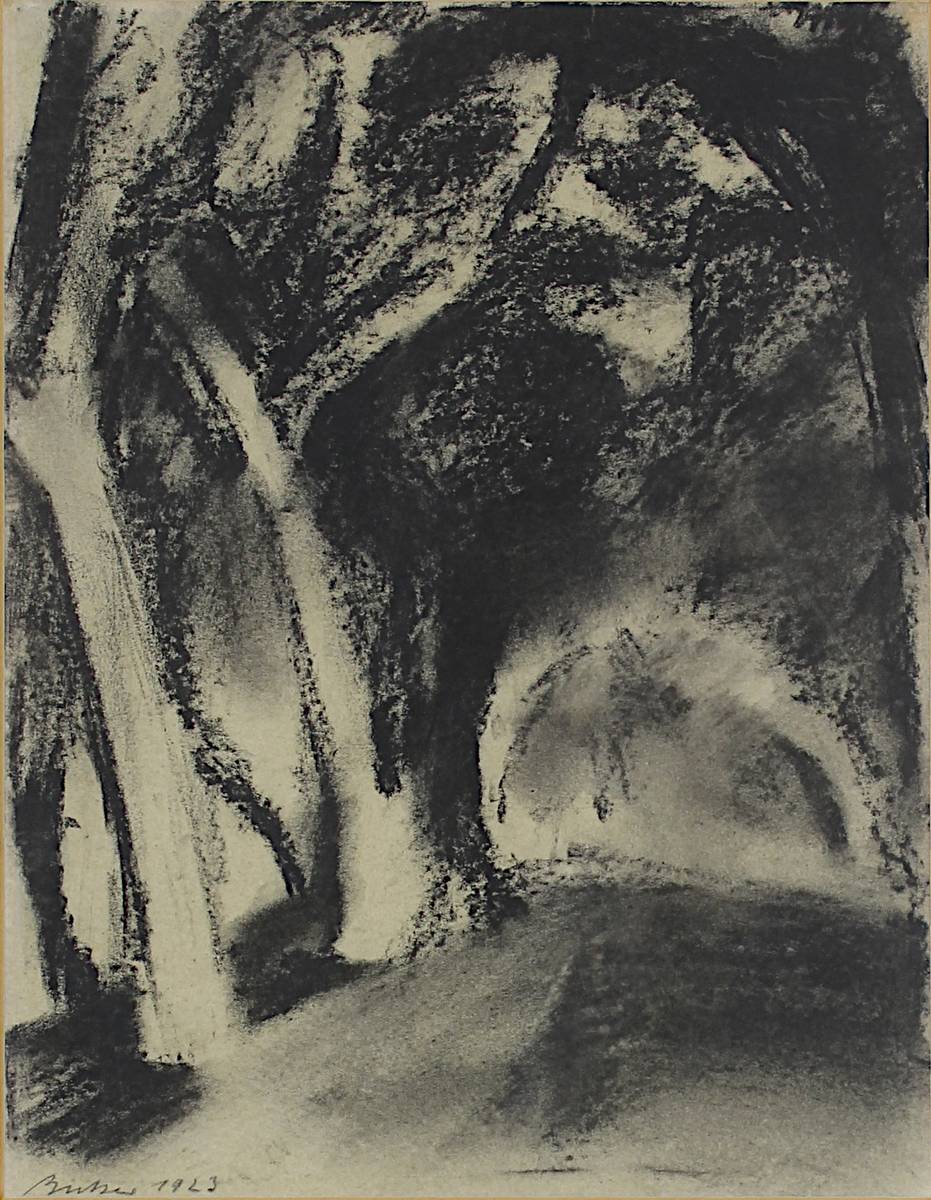 Becker, Franz Helmut (St. Ingbert 1884 - 1952 St. Ingbert), Bäume, Kohlezeichnung, li. unt. sign. u. - Image 2 of 2