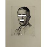 Pech, Wilhelm (geb. 1911), deutscher Grafiker, Porträt Adolf Hitler, als Schulterstück, Radierung,