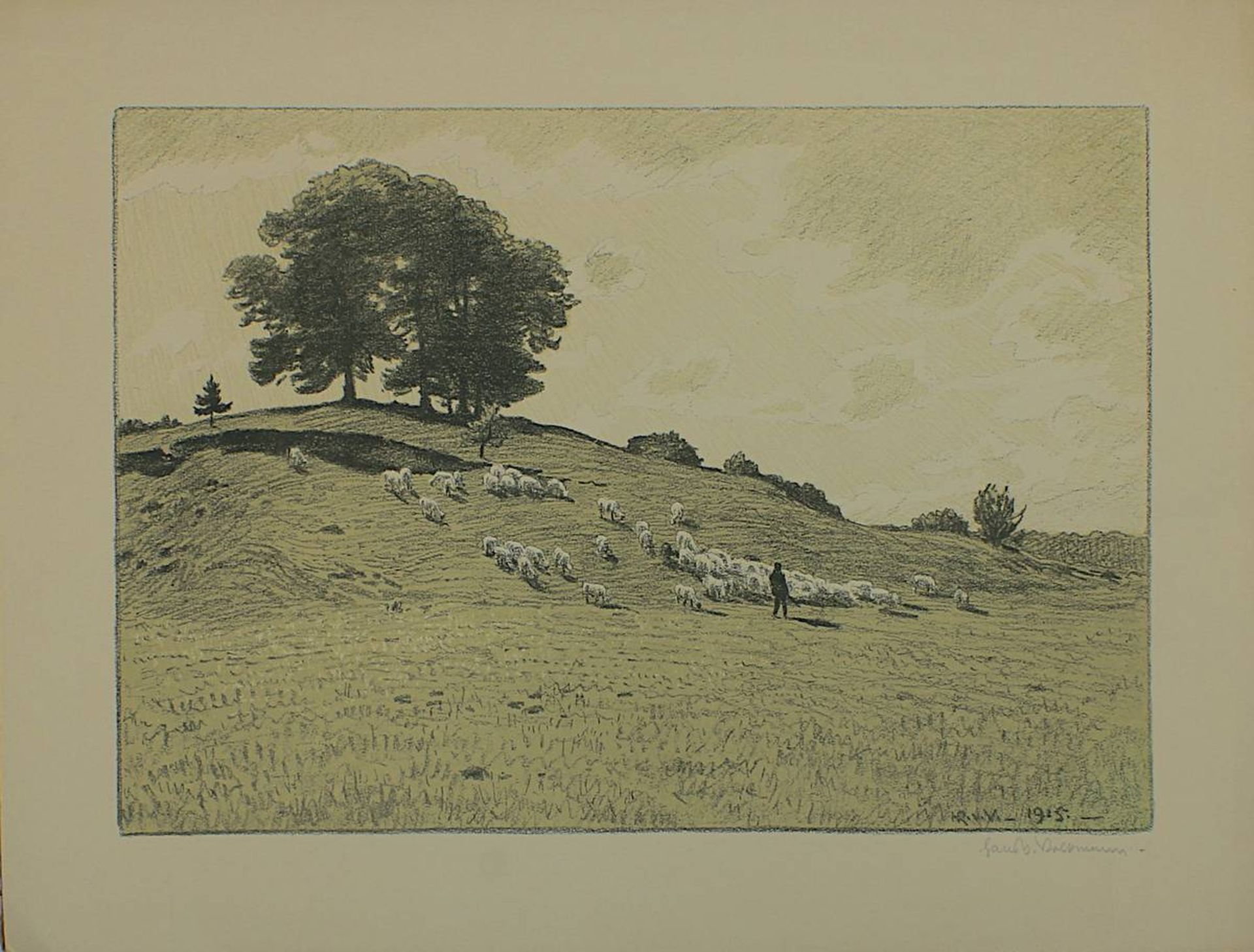 Von Volkmann, Hans (Halle/Saale 1860 - 1927 Halle/Saale), Neun Radierungen bzw. Lithographien, teils - Bild 4 aus 10
