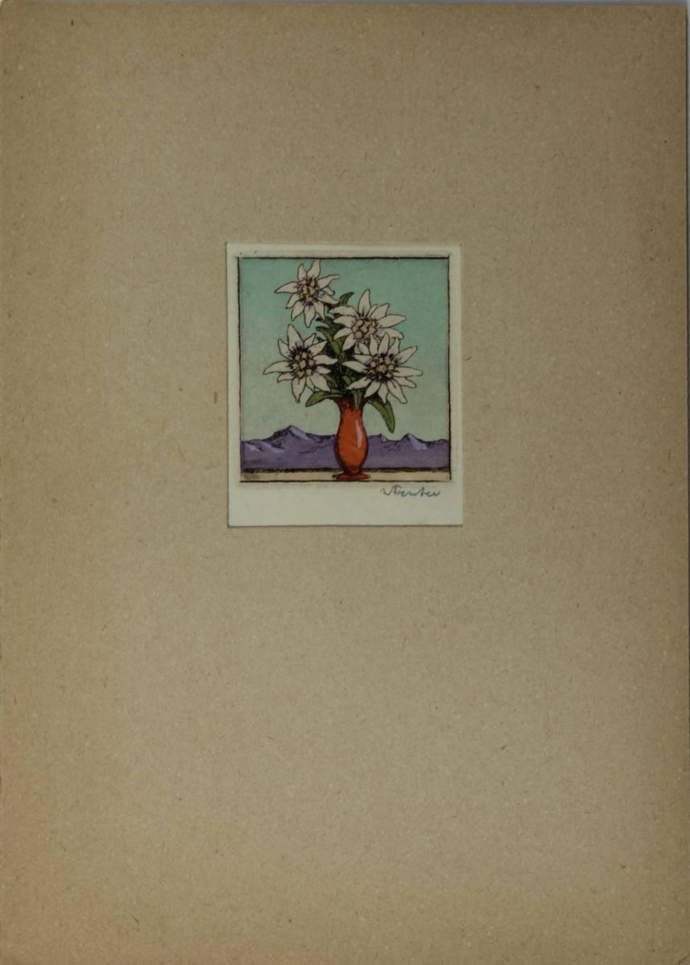 Foerster, Willi (1892 - 1965), 9 Farbradierungen: 6 Ansichten von Rothenburg ob der Tauber u. 3 Pfla - Bild 9 aus 10