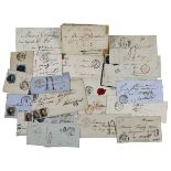 Kleine Sammlung von gelaufenen Briefen, Belgien, Frankreich u. Niederlande 1830 - 1859, 18 Briefe