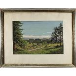 Pürschel, Hanns-Beatus (Sagan/Schlesien 1899 - 1946 wohl Wernigerode), Harzlandschaft, Aquarell-