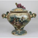 Villeroy & Boch Historismus-Bowle, Mettlach um 1890, Entwurf Heinrich Schlitt (Biebrich 1849 -