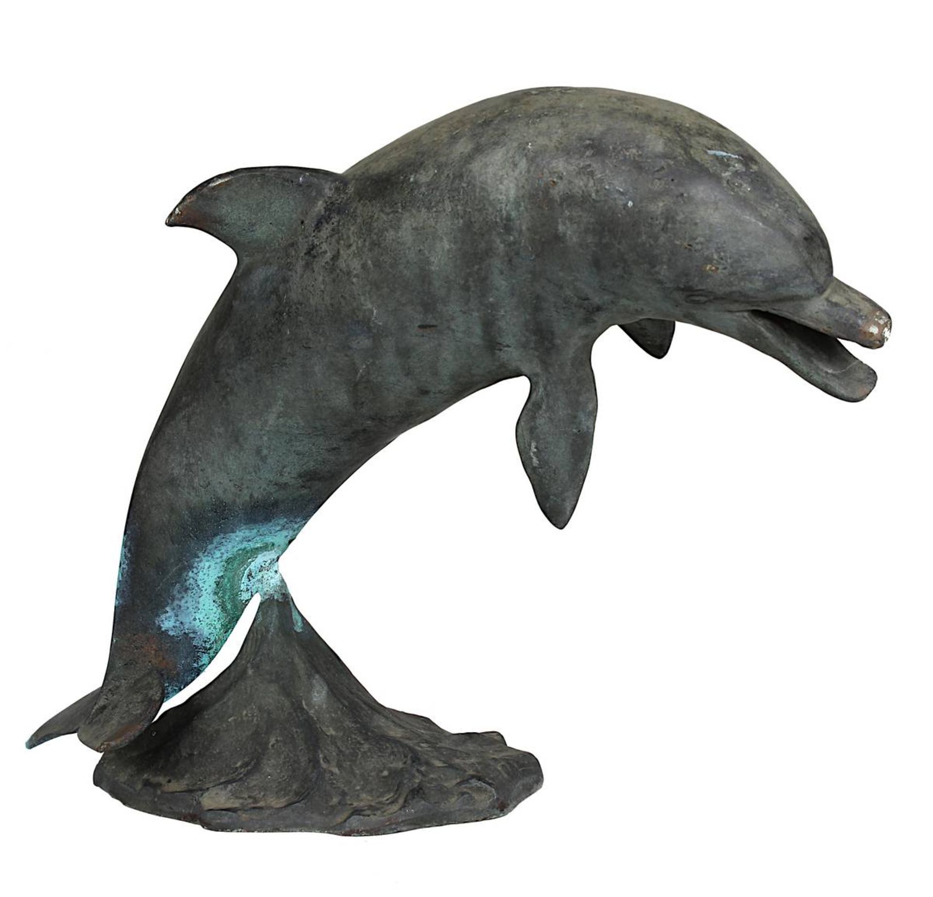 Stiller, Rose Maria (1920 - 1993 Berlin), Springender Delfin, Bronzefigur, nach Angaben der
