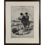 Daumier, Honoré (Marseille 1808 - 1879 Valmondois) "Les Bons Bourgeois", 2 Bürger betrachten