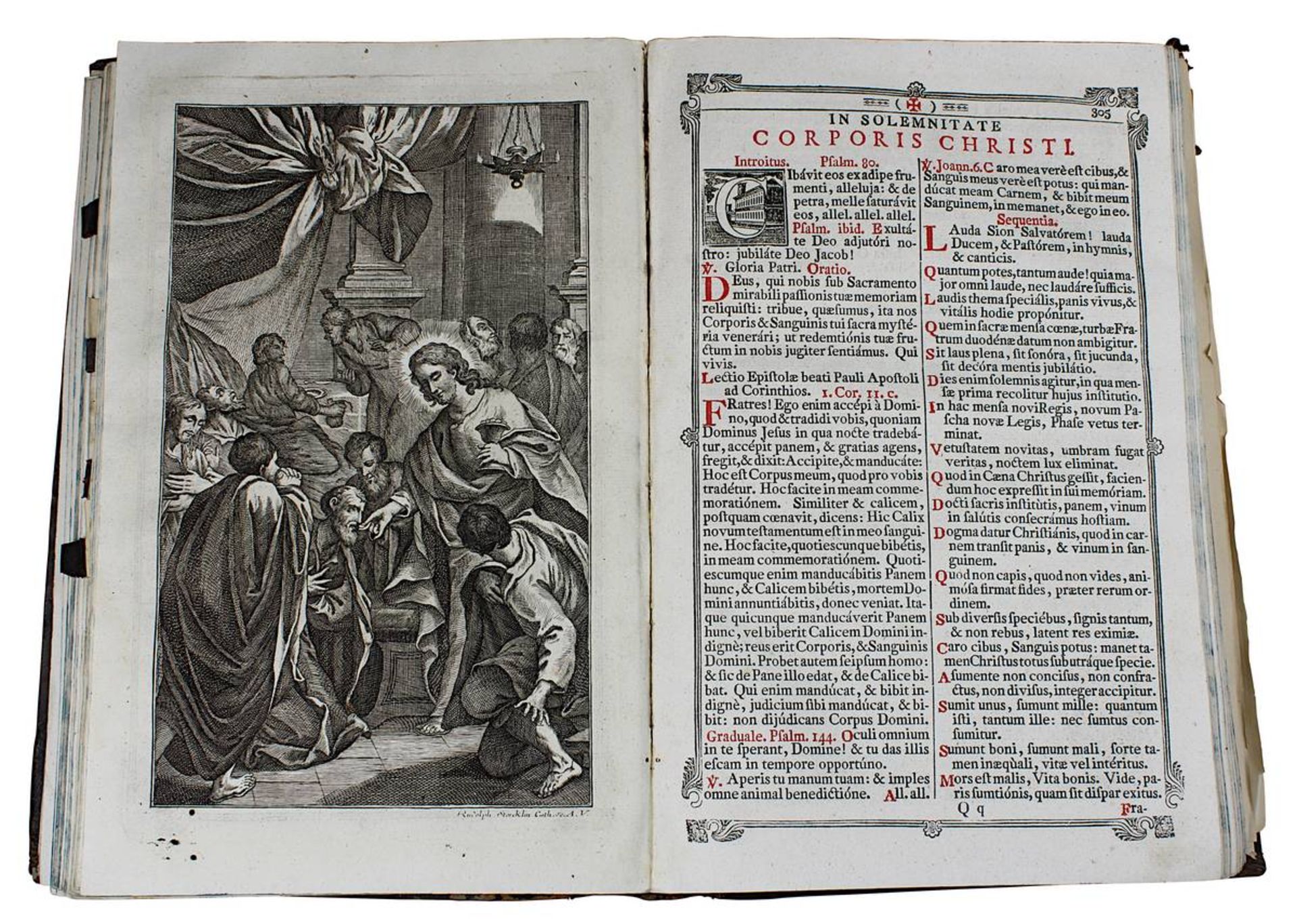 Missale Romanum ... Restitutum S. Pii Pontif. Maximi ..., Venedig bei Baglioni Erben 1823, mit - Image 2 of 3
