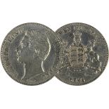 Münze zu 2 Gulden, Silber, Königreich Württemberg 1846, Avers Kopf König Wilhelm von Württemberg