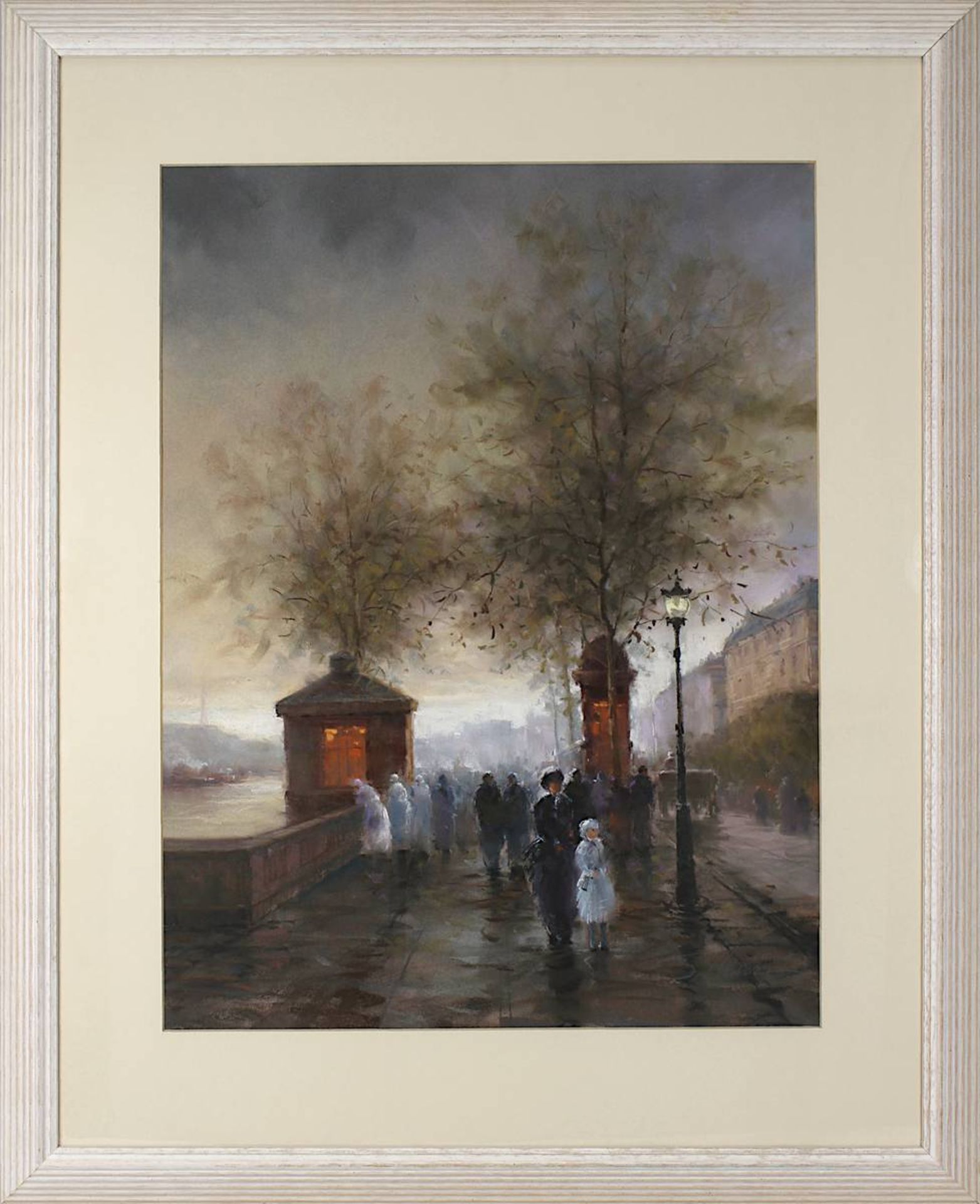 Markov, Elena S. (geb. 1949 Winnica UdSSR), 2 Arbeiten: Abendliche Promenade, Pastell- - Image 2 of 5