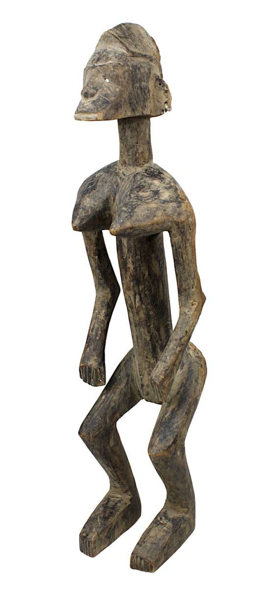 Weibliche Figur wohl der Bamana/Mali oder Senufo/Côte d'Ivoire, Holz geschnitzt, stilisierte Figur