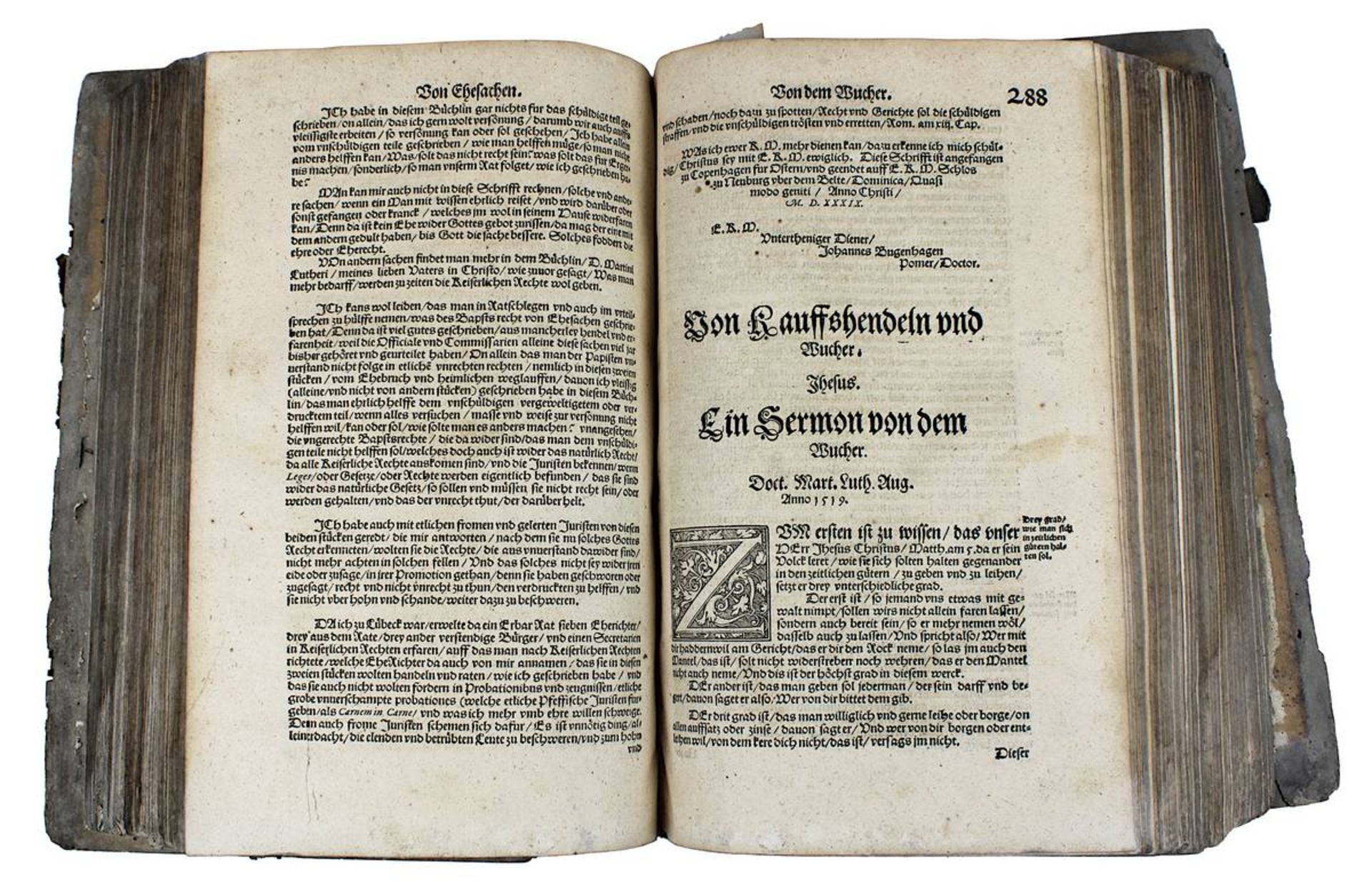 Luther, Martin "Der sechste Teil der Bücher des ehrnwirdigen Herrn Doktors Marini Lutheri ...", - Image 2 of 3