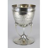 Englischer Jugendstil Silber-Pokal, London 1908/1909, Goldsmiths & Silversmiths Co. Ltd., Polo-