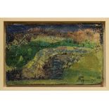 Espinouze, Henri (1915 - 1982), abstrakte Landschaft, Öl auf Leinwand, mit pastosen Farbauftrag, re.