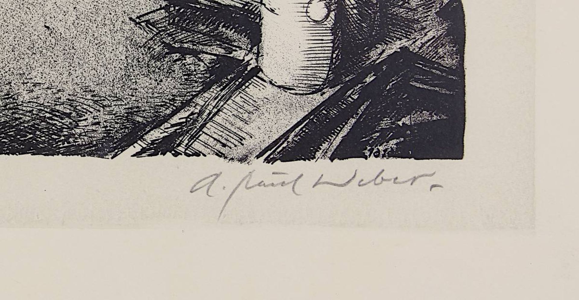 Weber, A. Paul (Arnstadt 1893 - 1980 Schretstaken/Mölln) "Der Spekulant auf Heldentod", Lithographie - Bild 5 aus 5