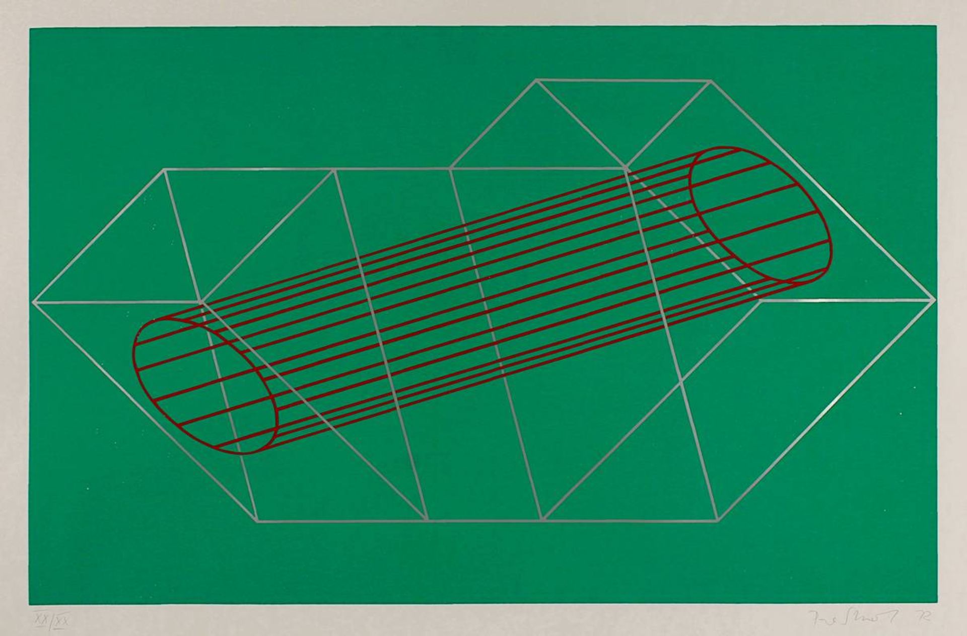 Schneider, Paul (Saarbrücken 1927 - 2021) Farblithografie von 1972, Auflage 20/20, links unten Aufla - Bild 2 aus 2