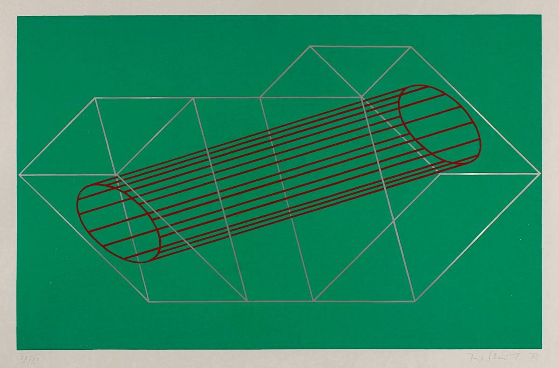 Schneider, Paul (Saarbrücken 1927 - 2021) Farblithografie von 1972, Auflage 20/20, links unten - Image 2 of 2