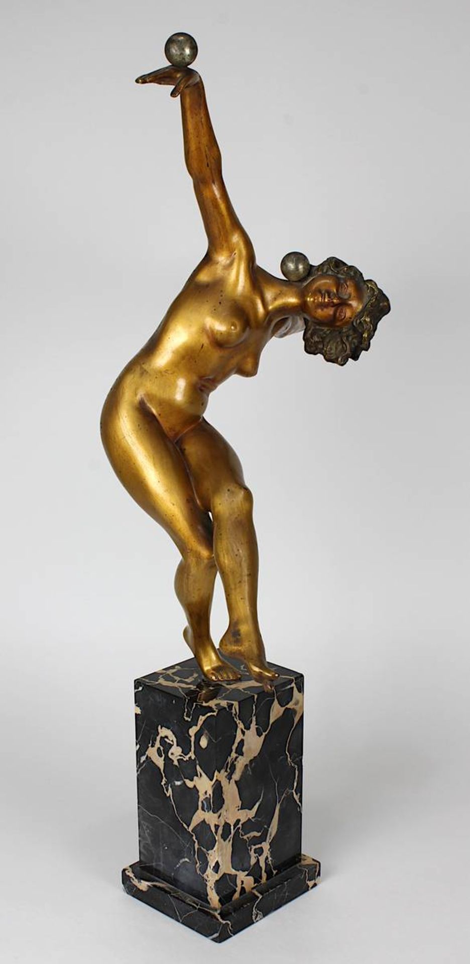 Giannoni, wohl Giannoni Chapelier, Leonildo (Italien 1880-1951 Lüttich), Kugeltänzerin, Bronze - Image 5 of 6