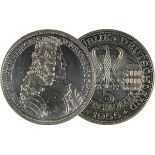 Silbermünze 5 DM, Gedenkmünze Bundesrepublik Deutschland 1955, Av. mit Portrait Ludwig Wilhelm