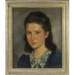 Vocke, Carolus (Heilbronn 1899 - 1979 Mannheim) "Porträt einer jungen Frau" - Schulterstück, Öl