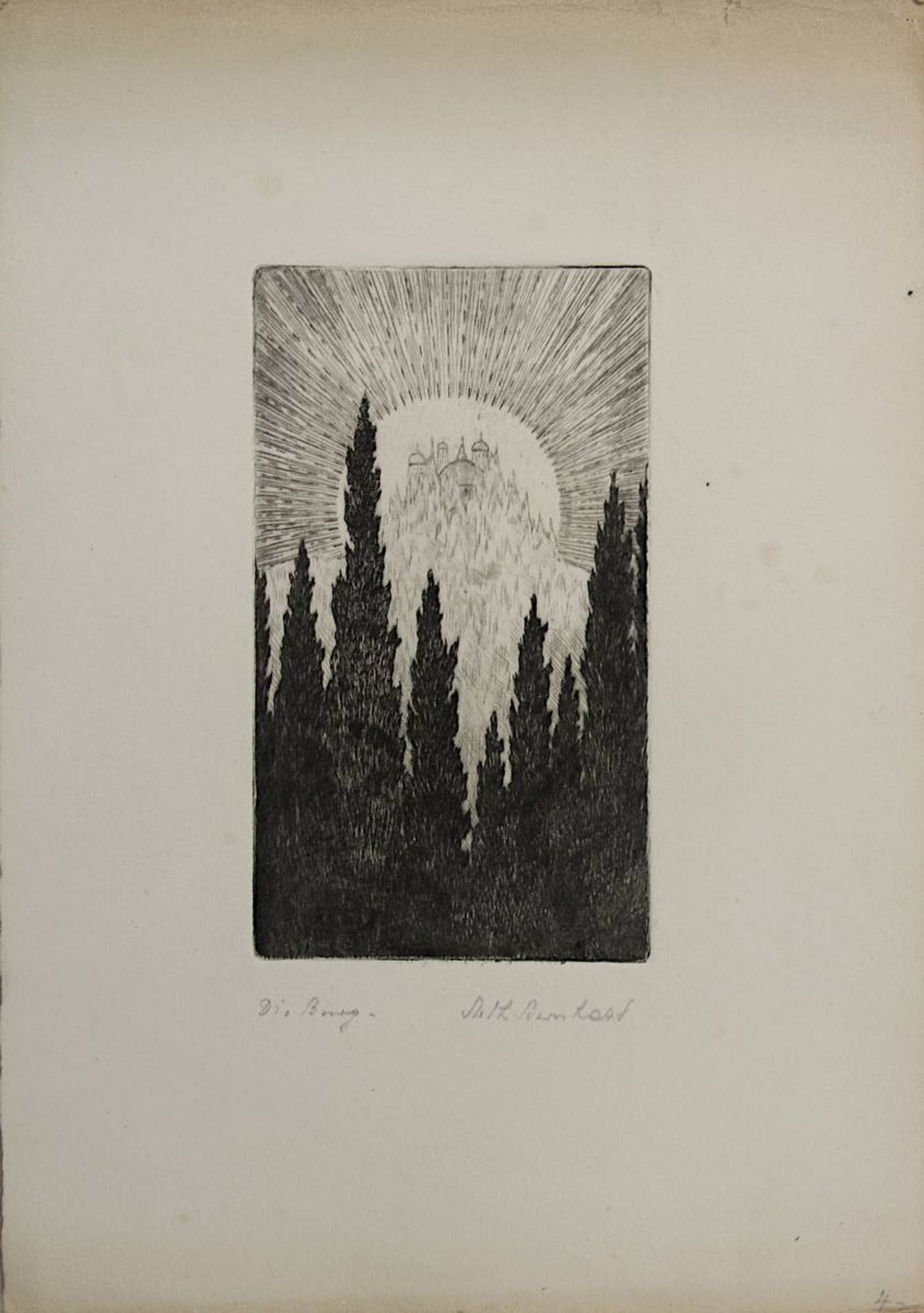 Bernhard, Arthur (Lobbach-Lobenfeld 1888 - 1956 Baden-Baden), 12 Radierungen, alle unt. der Darstell - Bild 14 aus 14