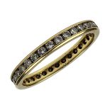 Gelbgold-Memory-Ring mit 32 Brillanten, Ringschiene gepunzt 750 und 0,77 ct (für Brillanten), 32