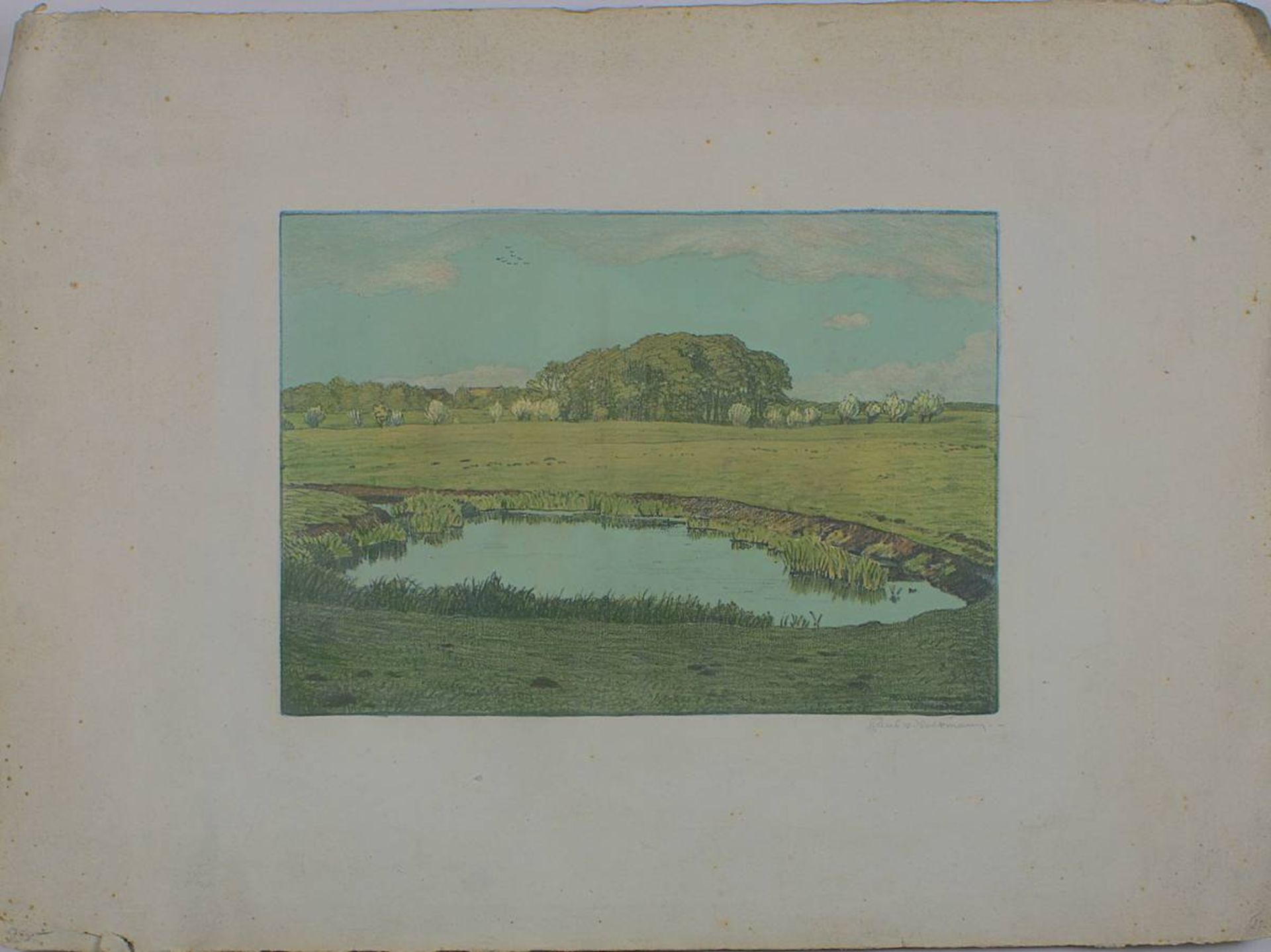 Von Volkmann, Hans (Halle/Saale 1860 - 1927 Halle/Saale), Neun Radierungen bzw. Lithographien, teils - Bild 2 aus 10