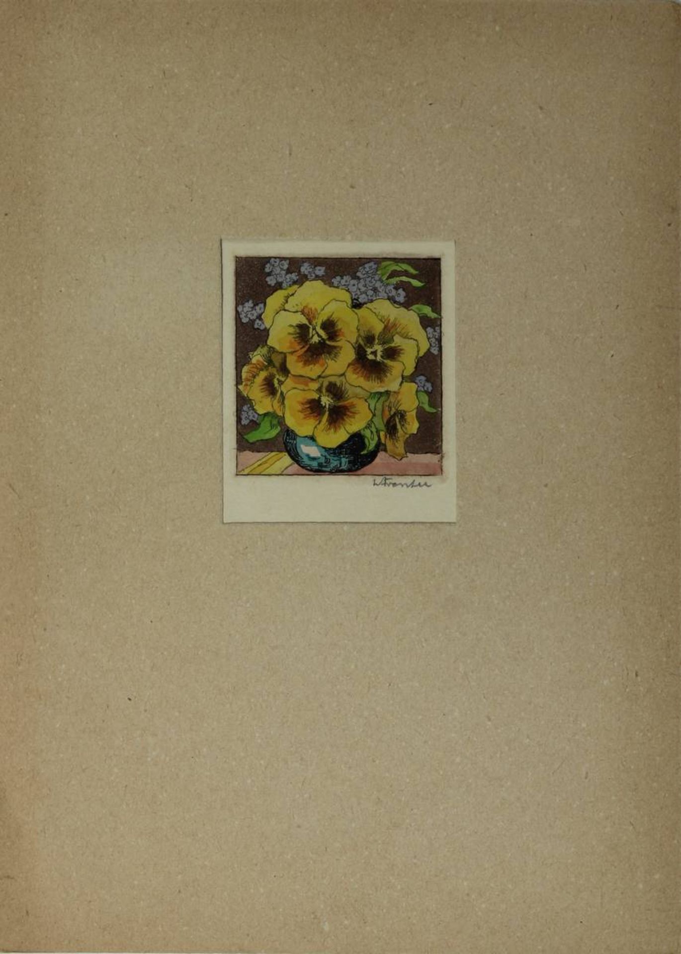 Foerster, Willi (1892 - 1965), 9 Farbradierungen: 6 Ansichten von Rothenburg ob der Tauber u. 3 Pfla - Bild 10 aus 10