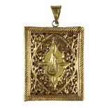 Goldener islamischer Amulett-Anhänger als Behälter für Miniatur-Koran, Marokko, Roségold 18 kt,