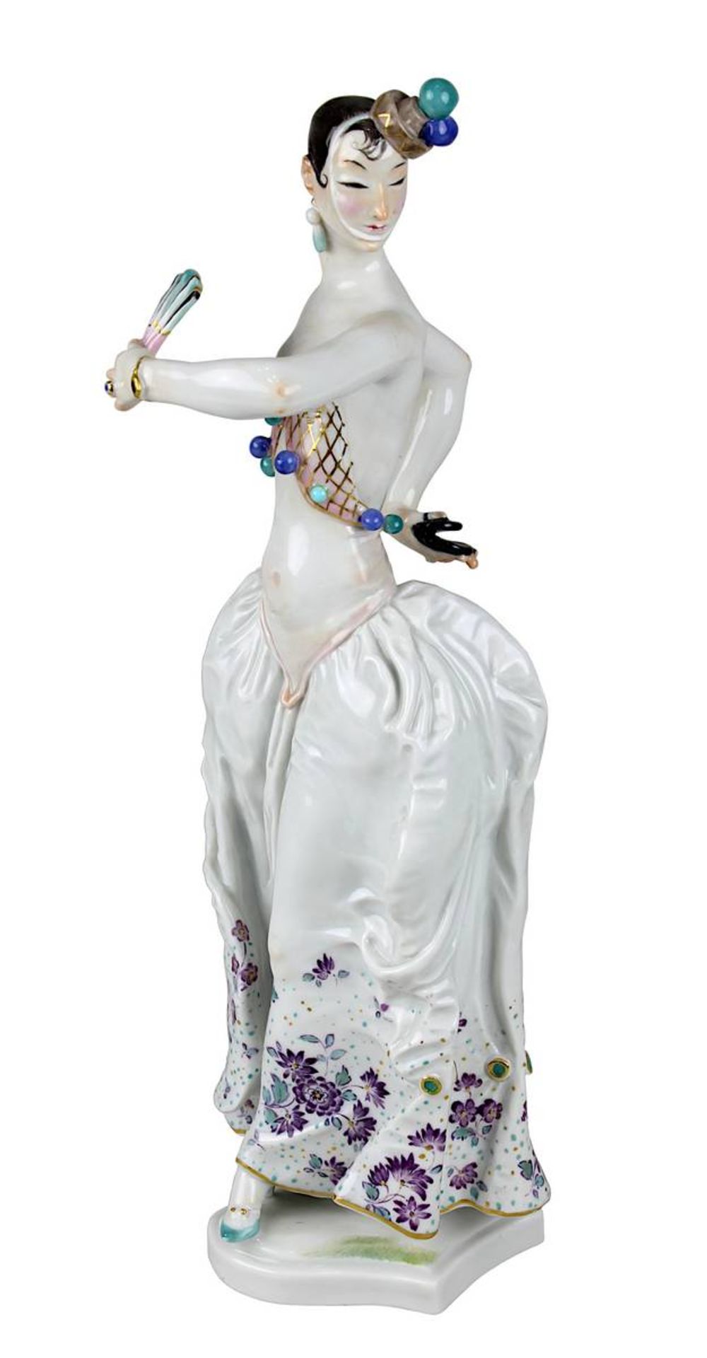 Meissen Porzellanfigur Spanische Tänzerin, 1. Wahl, Entwurf Paul Scheurich 1931, ausgeformt 1983 als