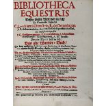 Burgermeister, Johann Stephan "Bibliotheca Equestris Dessen erster Teil hält in sich Ex consortio