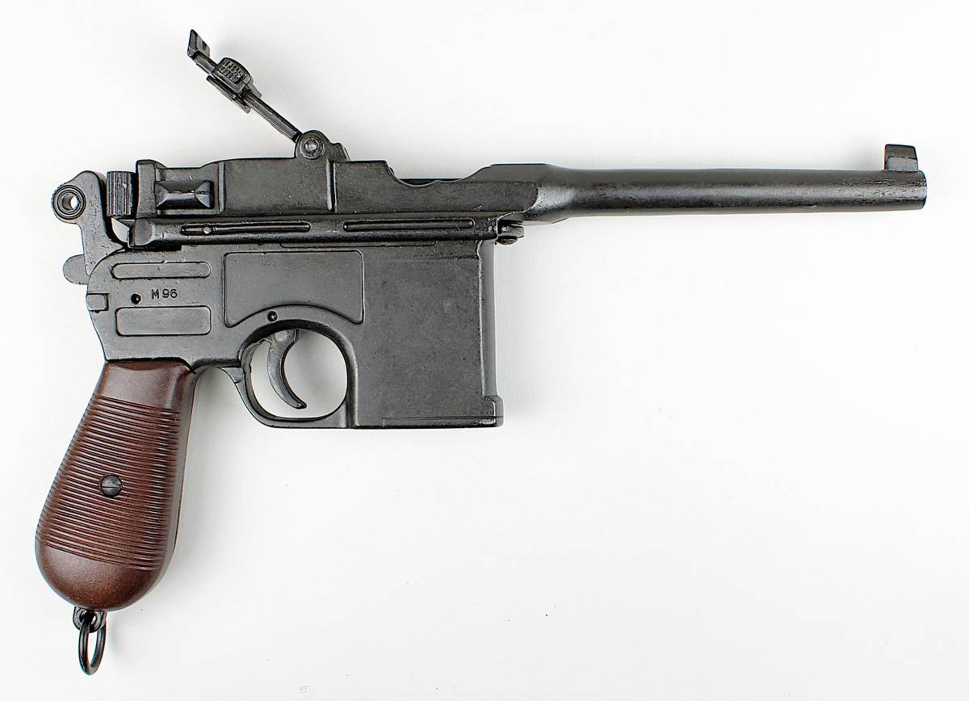 Mauser C 96 Nachbau nach dem Original 1:1, 2. H. 20. Jh., Metallguss, Griffschalen aus Kunststoff,