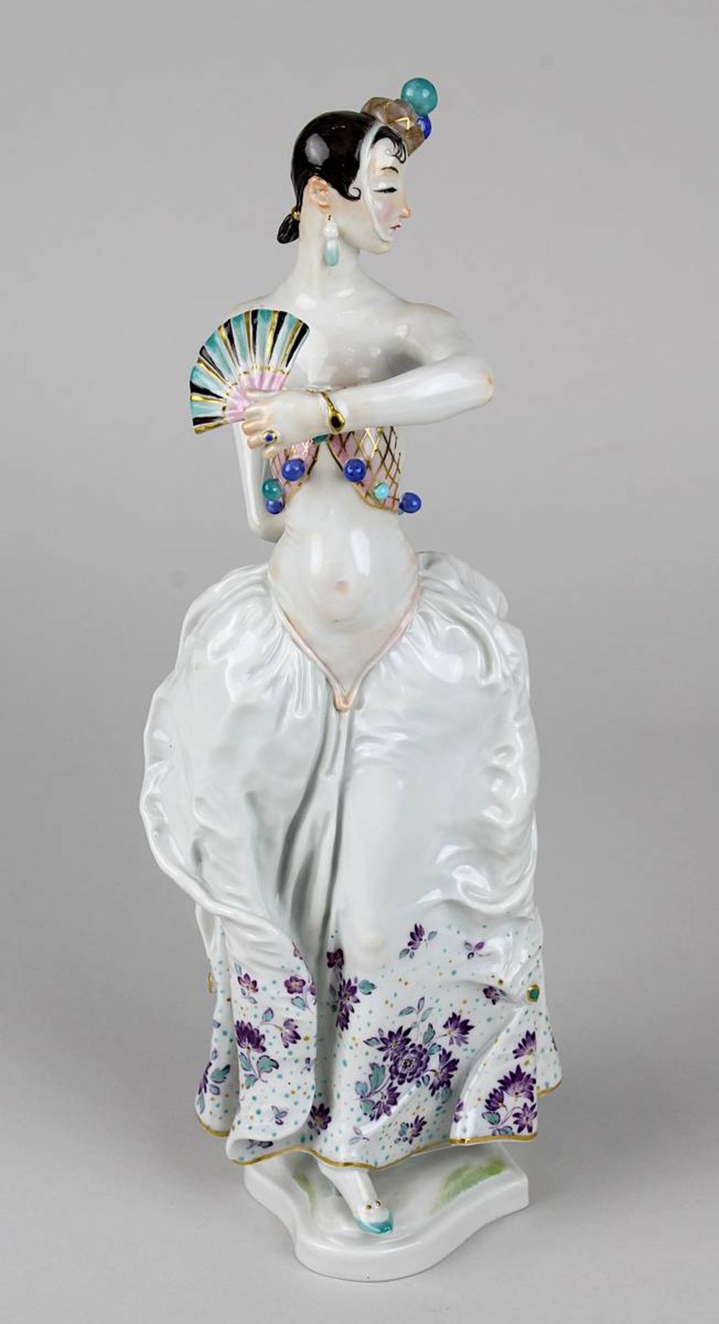 Meissen Porzellanfigur Spanische Tänzerin, 1. Wahl, Entwurf Paul Scheurich 1931, ausgeformt 1983 als - Image 5 of 6