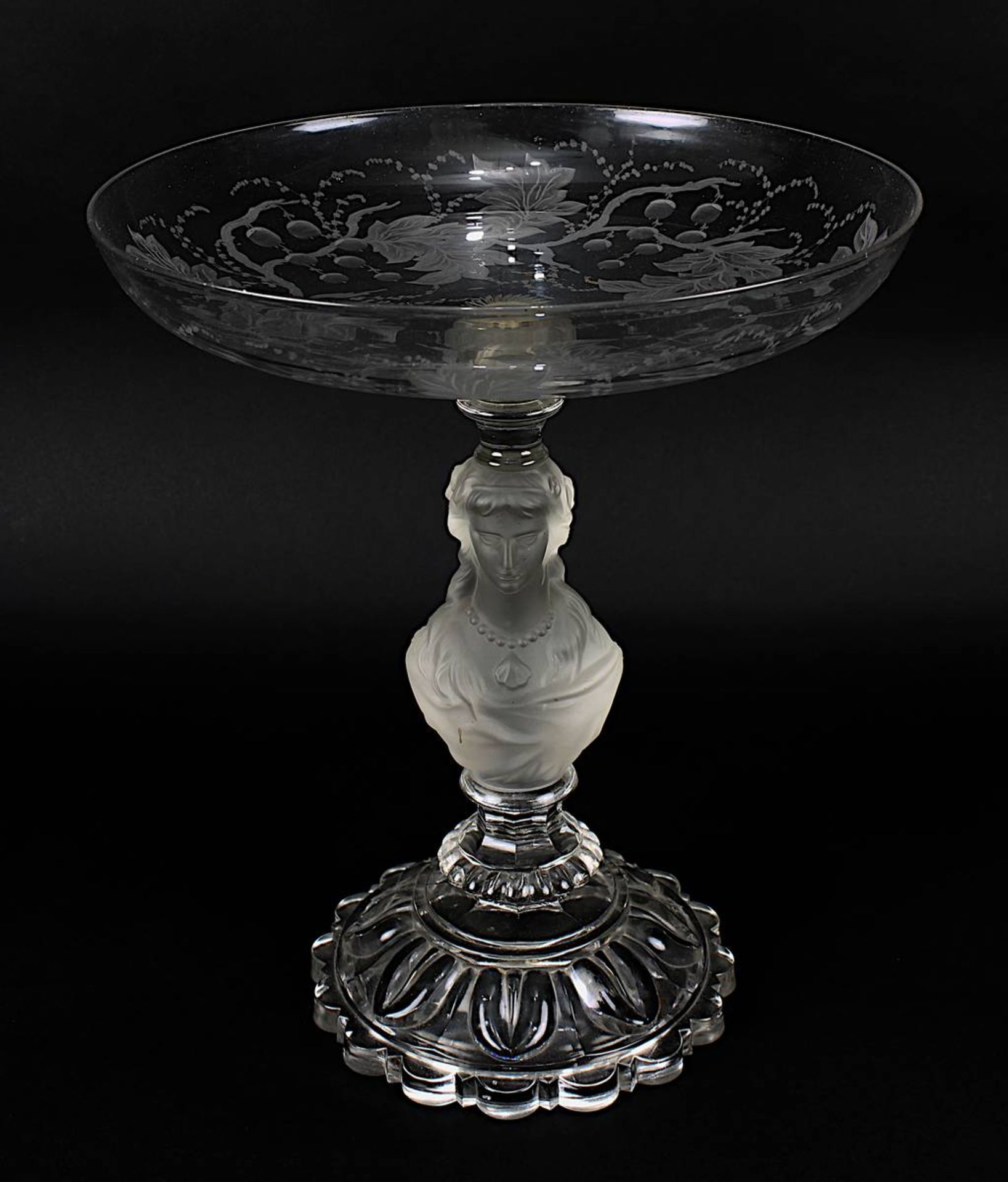 Große Baccarat - Aussatzschale, Cristallerie de Baccarat, Meurthe et Moselle um 1870,