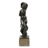 Mayer-Fassold, Eugen (München 1893-1973 München), Weiblicher Akt mit Tuch, Bronzefigur um 1920,