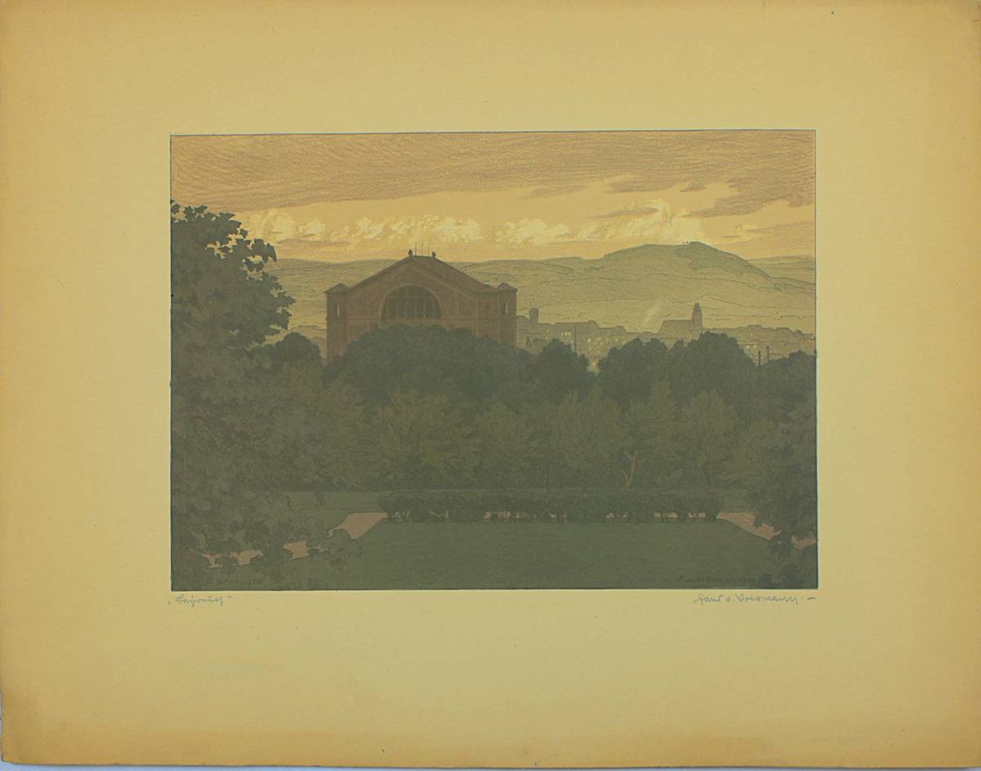 Von Volkmann, Hans (Halle/Saale 1860 - 1927 Halle/Saale), Neun Radierungen bzw. Lithographien, teils - Bild 3 aus 10