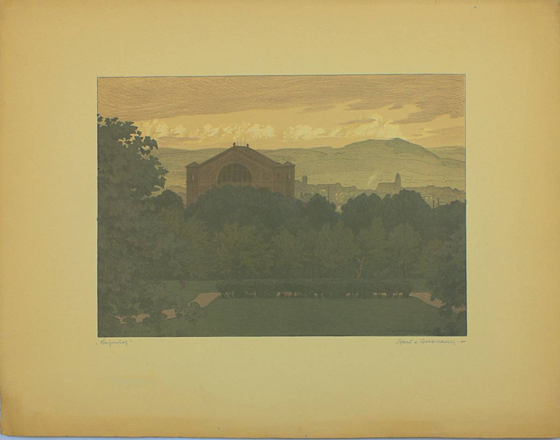 Von Volkmann, Hans (Halle/Saale 1860 - 1927 Halle/Saale), Neun Radierungen bzw. Lithographien, teils - Image 3 of 10