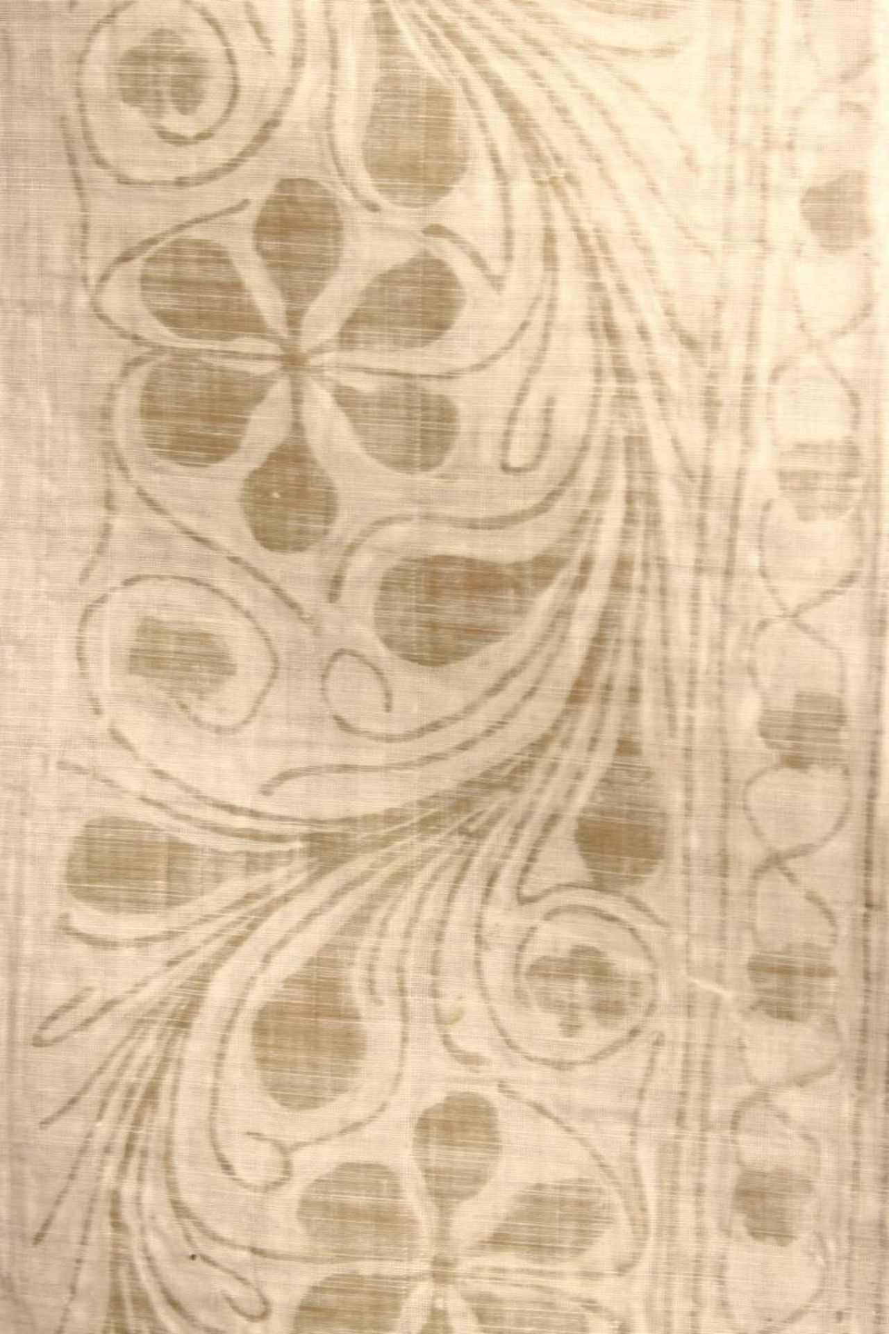 Wandbehang aus Seide, wohl Frankreich A.20.Jh., altweiße Seide mit Malerei aus verdickter, wohl - Bild 13 aus 13